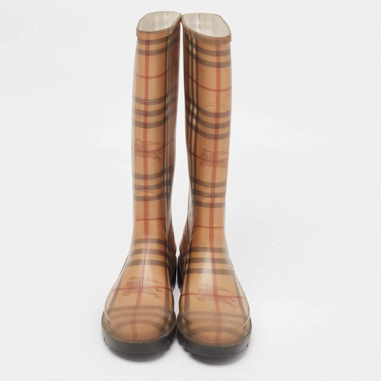 Burberry Nova Check Rainboots (Size EU40, US9)