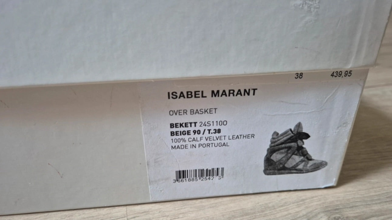 Isabel Marant Beige Bekett Wedge Sneakers (Size EU 38)