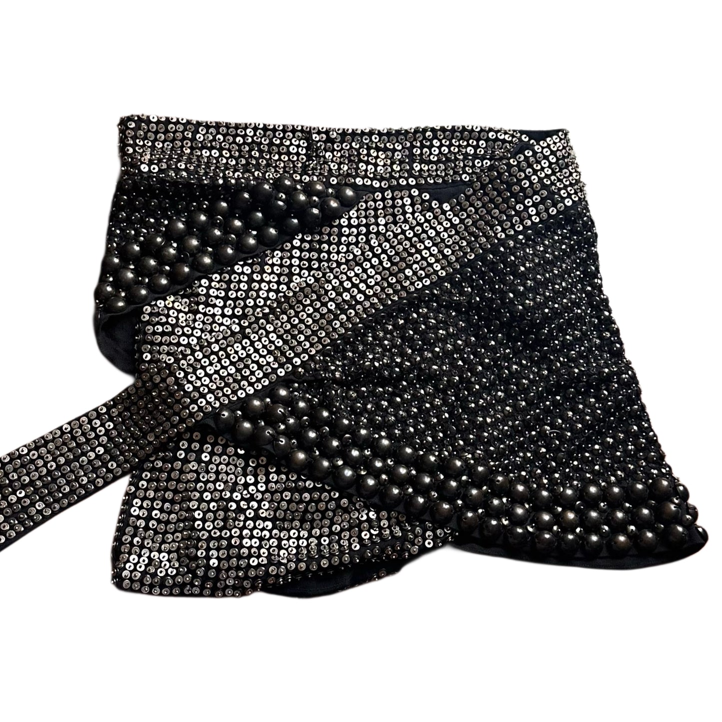 Isabel Marant Metallic Embellished Silk Wrap Skirt