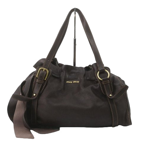 miu miu dark brown RARE leather bag