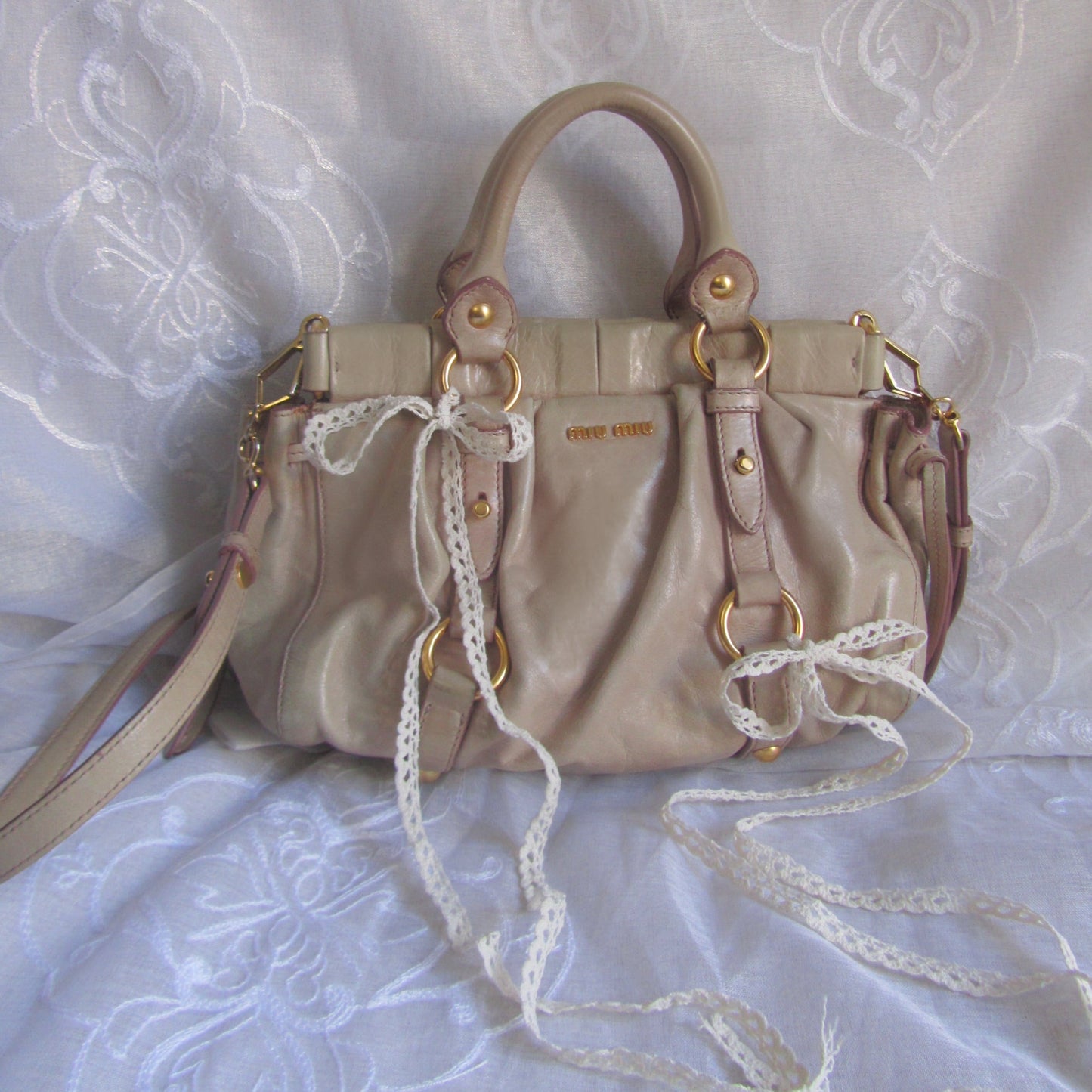 miu miu pale pink vitello lux mini bag