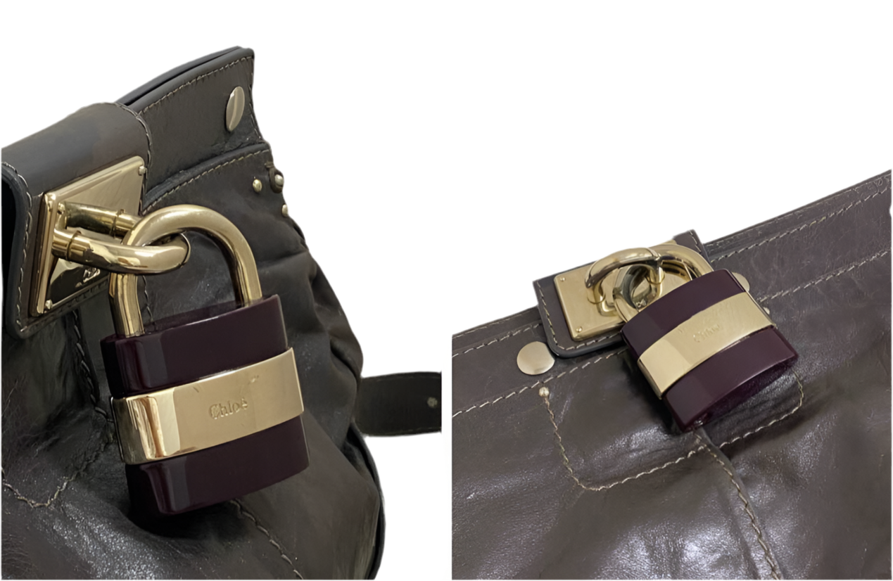 chloé vintage rare plexi paddington bag