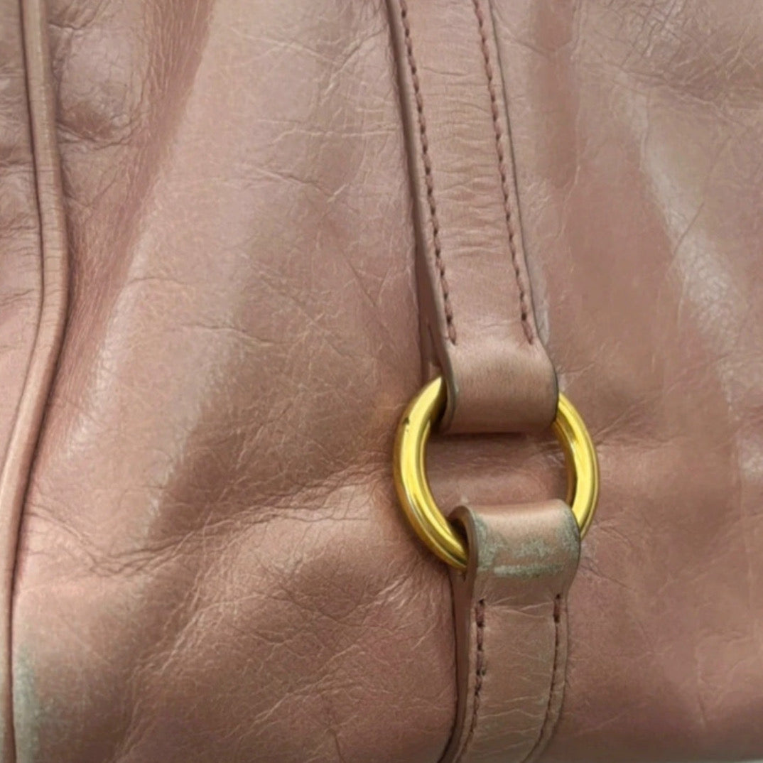 Miu Miu Baby Pink Vitello Shine Bag