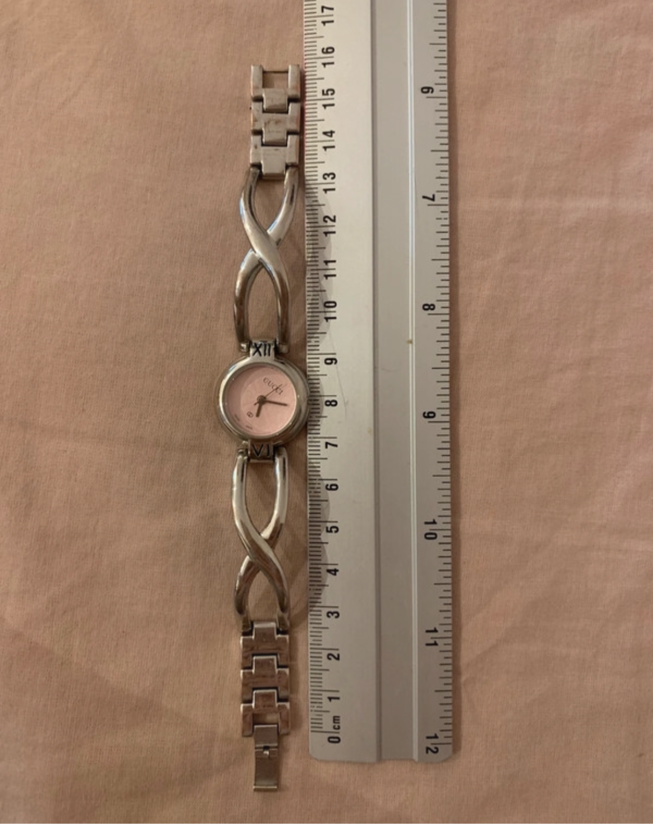 Gucci Pink Watch Silver Hardware