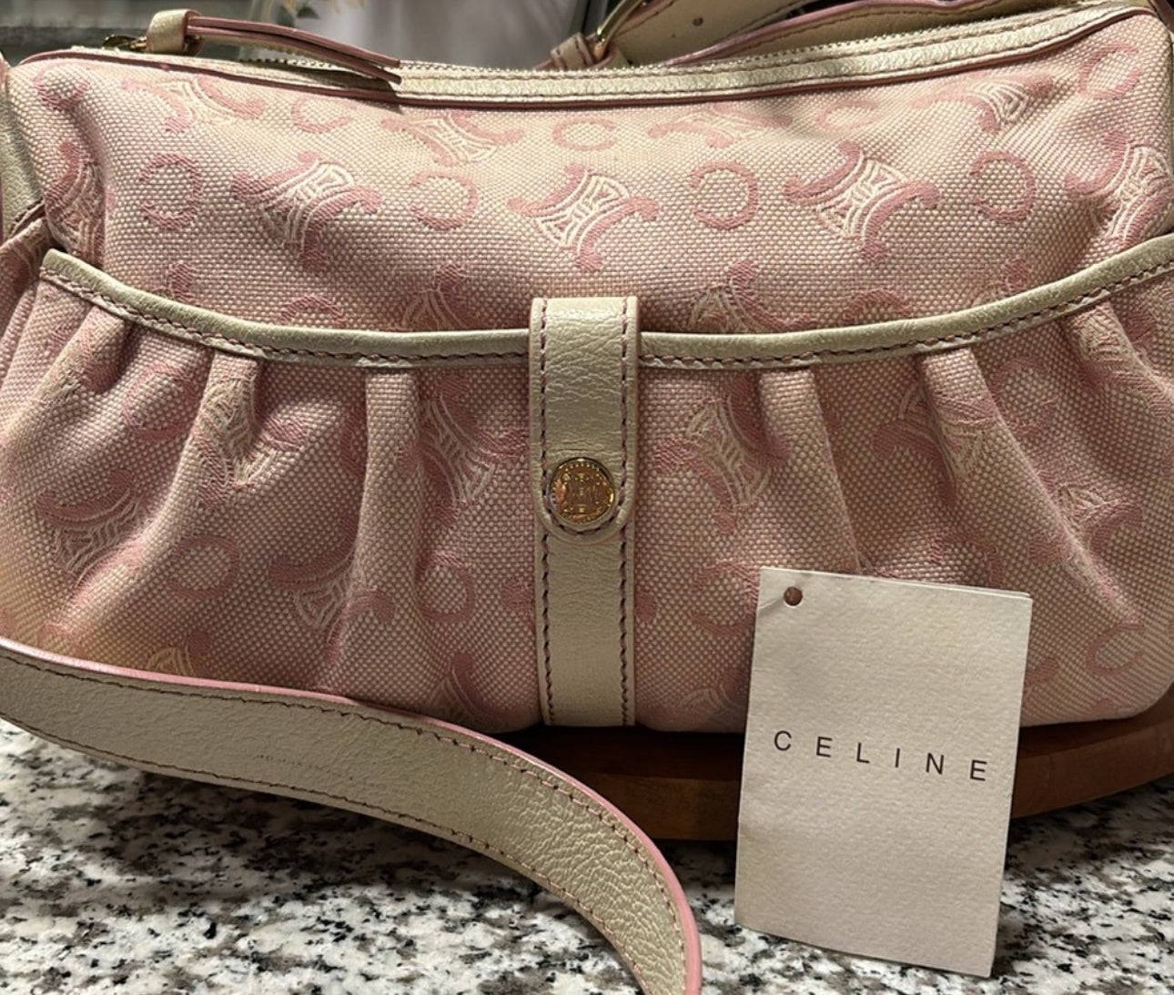 Celine Pink Vintage Shoulder Bag