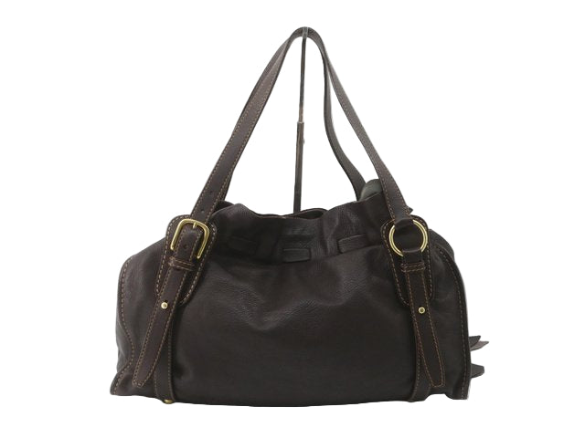 miu miu dark brown RARE leather bag