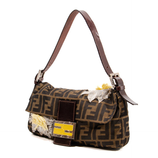 Fendi Rare Floral Zucca Baguette Bag