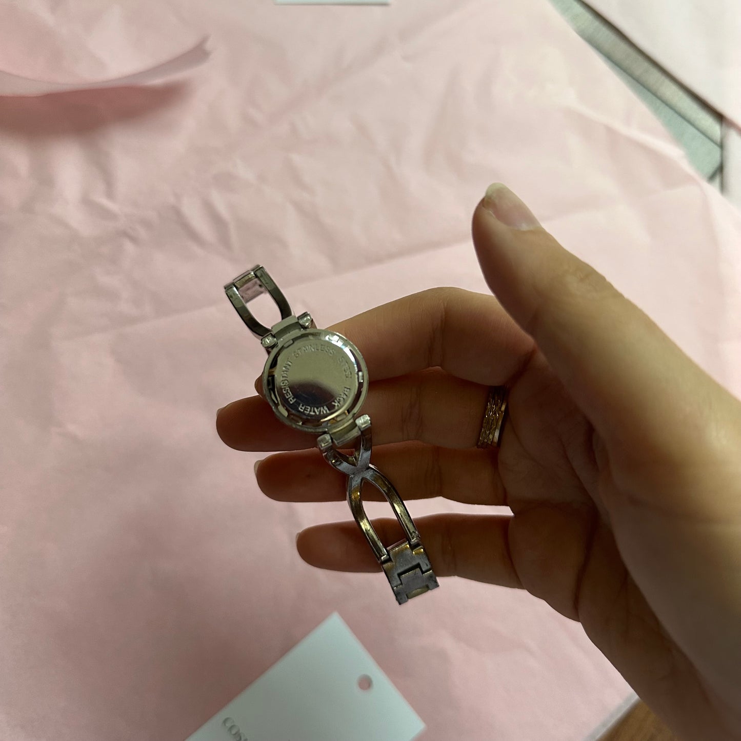 Gucci Pink Watch Silver Hardware