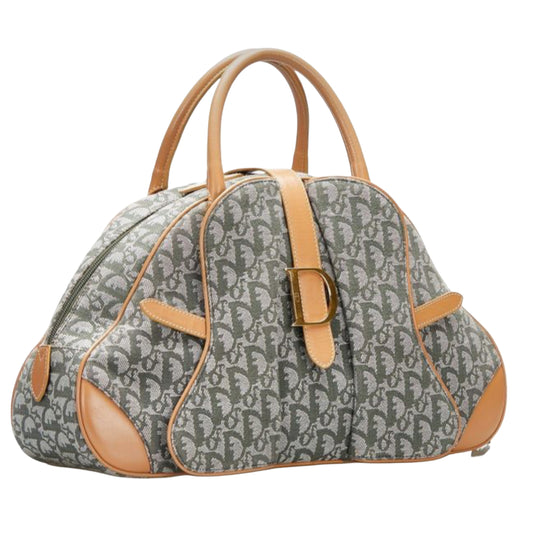 Dior Diorissimo Canvas and Leather Bowler Bag