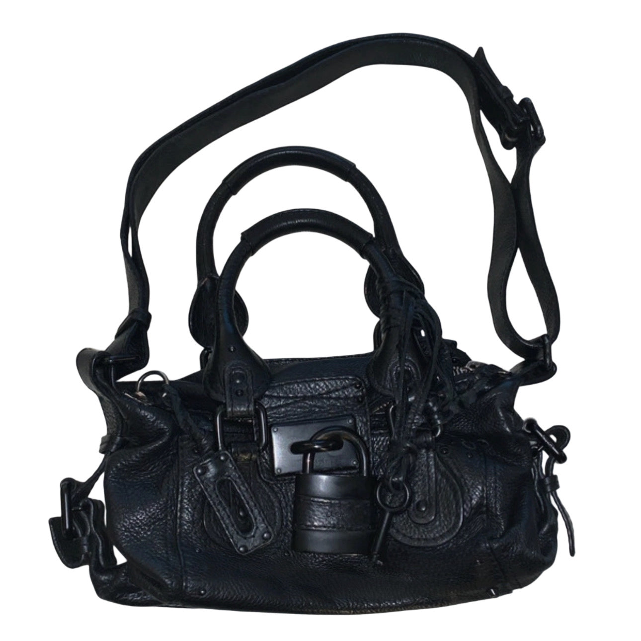 Chloé RARE Matte Black Mini Paddington + Shoulder Strap