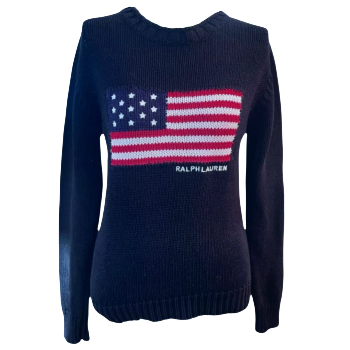 Ralph Lauren Navy American Flag Sweater