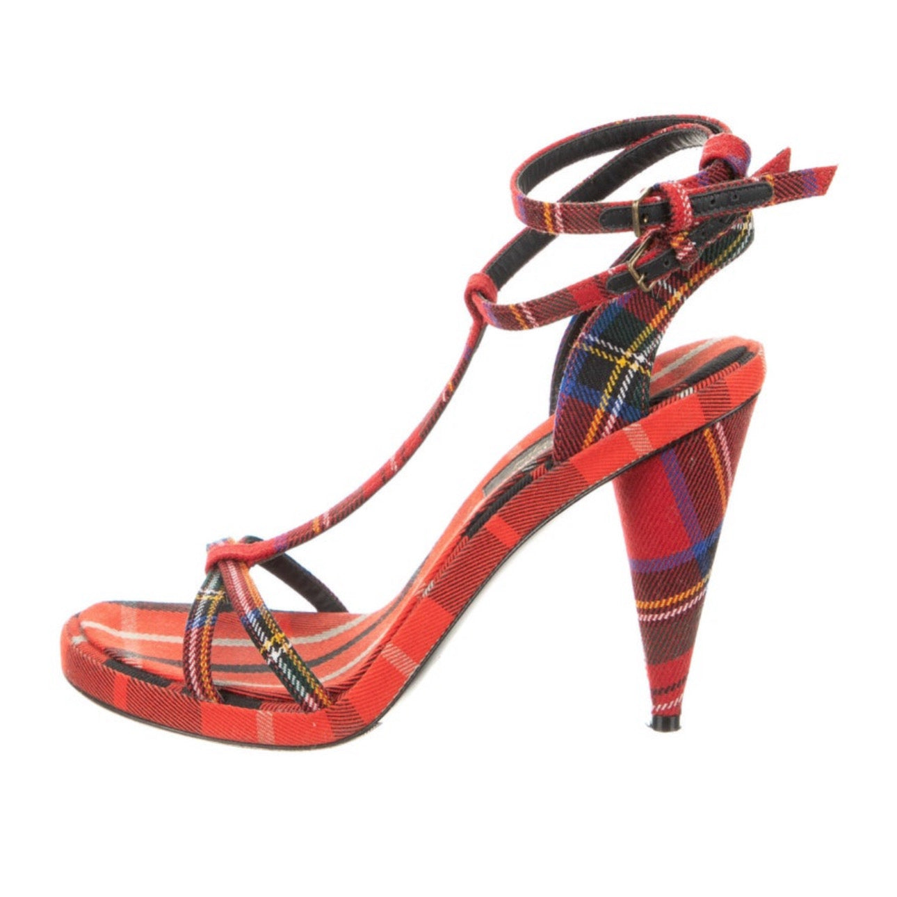 Burberry Red Nova Strappy Heels