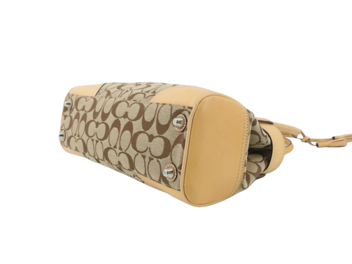 coach beige hamptons bag