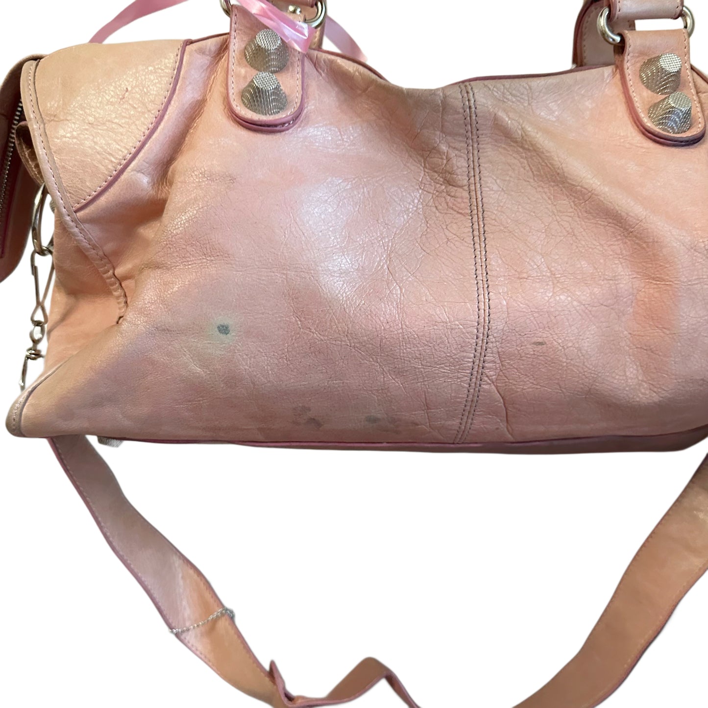 Balenciaga Baby Pink Giant City Bag with Shoulder Strap