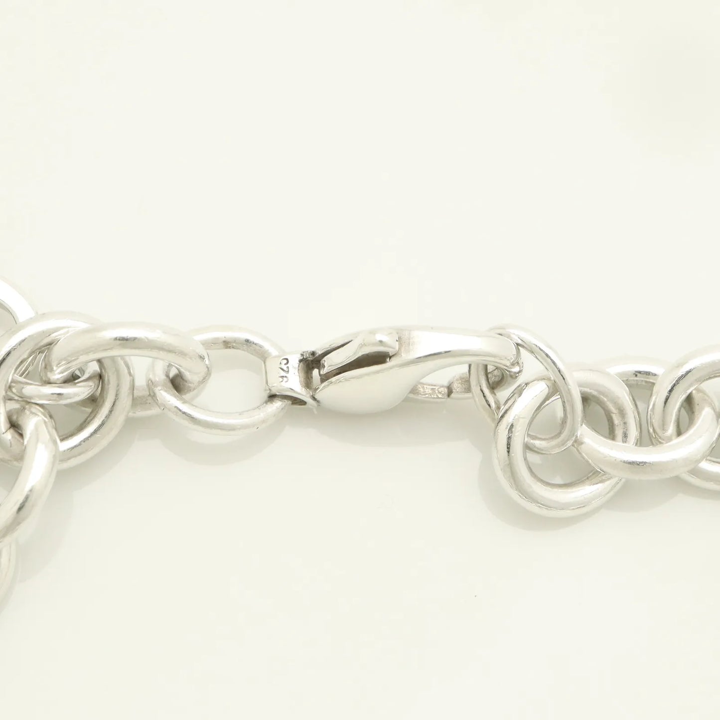 Tiffany & Co. 925 Sterling Silver Heart Tag Charm Bracelet