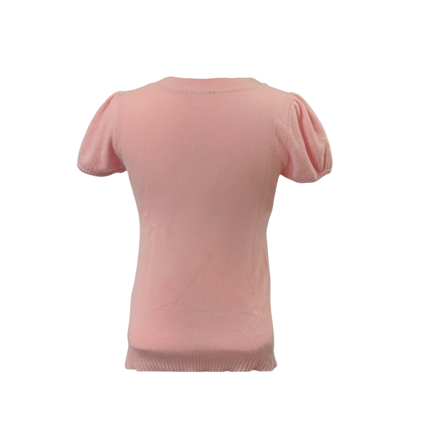 burberry pink knit button detailing top