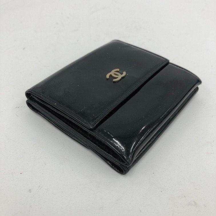 Chanel Black Patent Leather Wallet