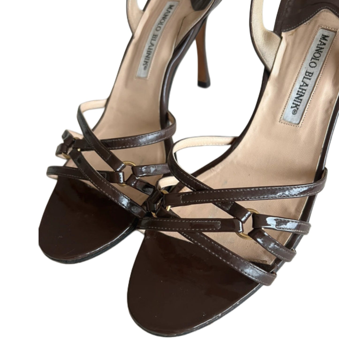 Manolo Blahnik Chocolate Brown Strappy Heels (EU 40, US 9)