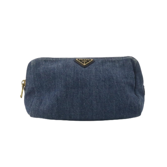 prada denim cosmetic pouch