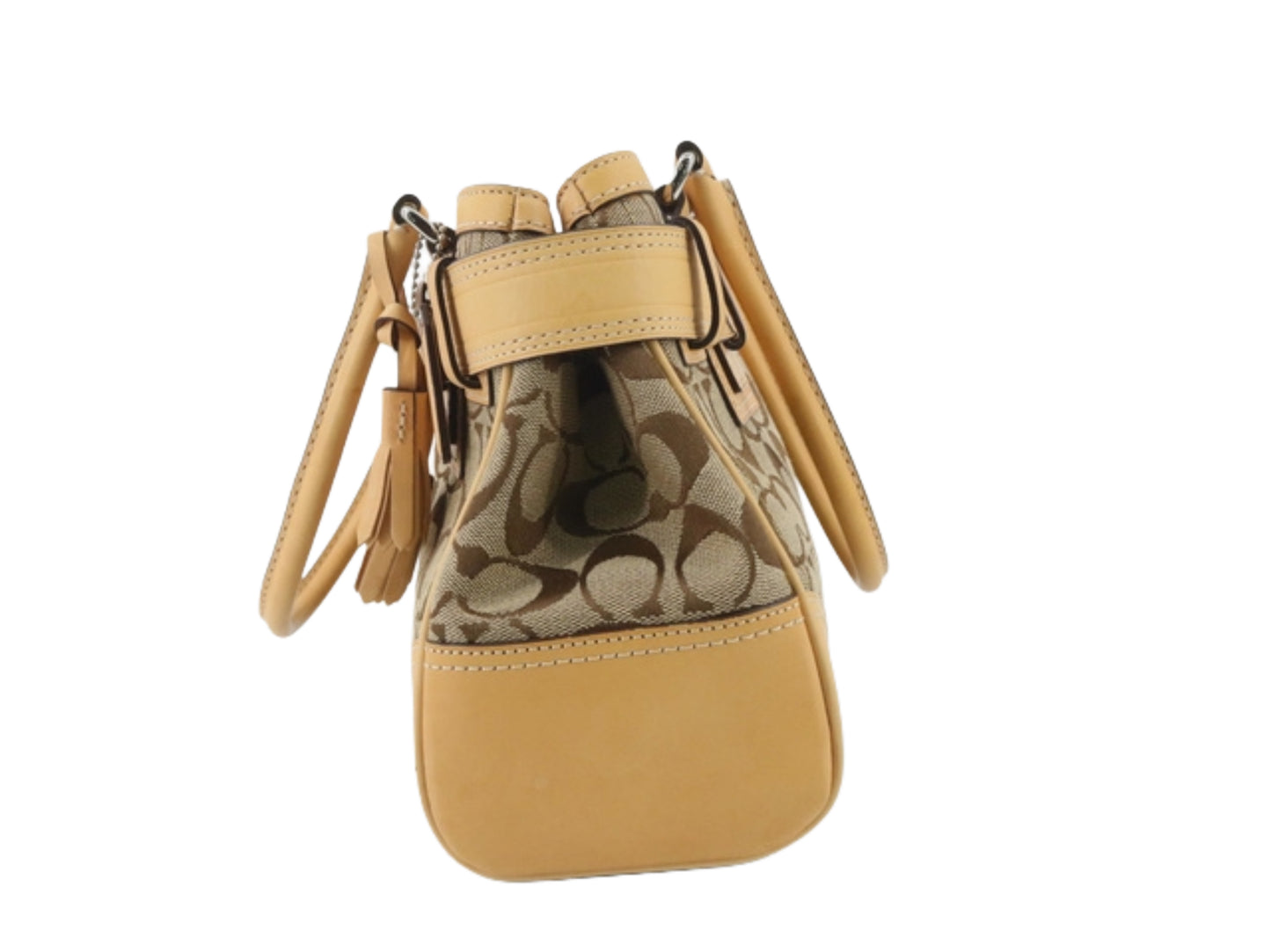 coach beige hamptons bag