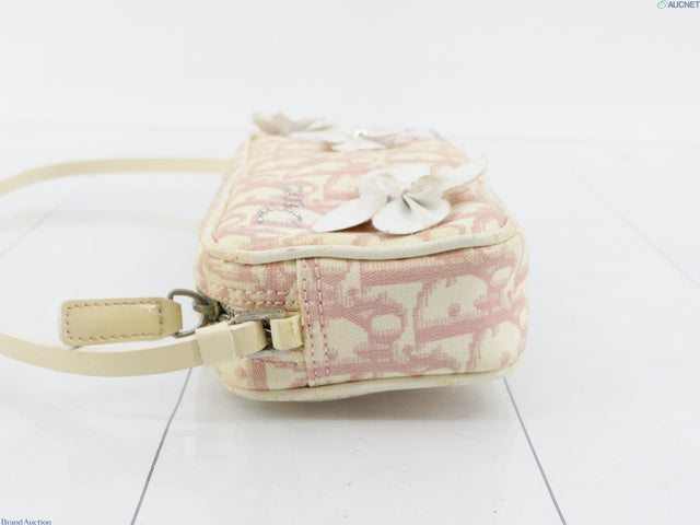 Christian Dior Pink Floral Barbie Shoulder Bag with Rhinestone Detail