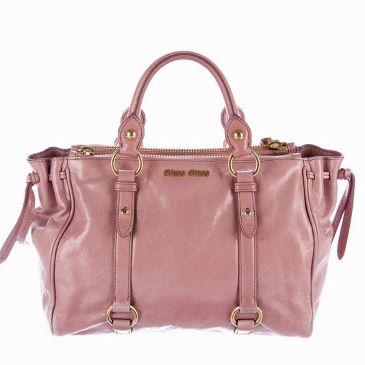 Miu Miu Baby Pink Vitello Shine Bag