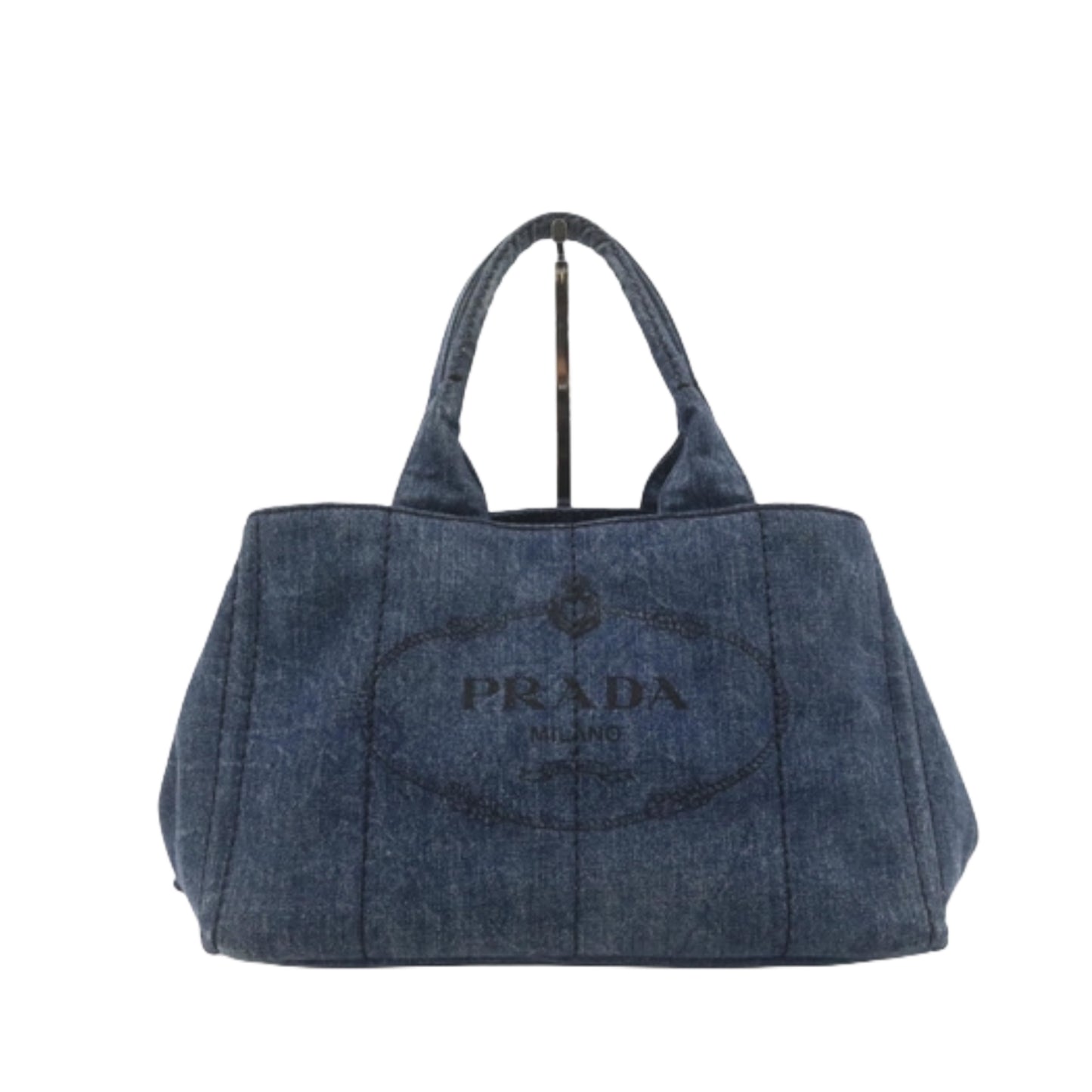 prada denim canapa handbag