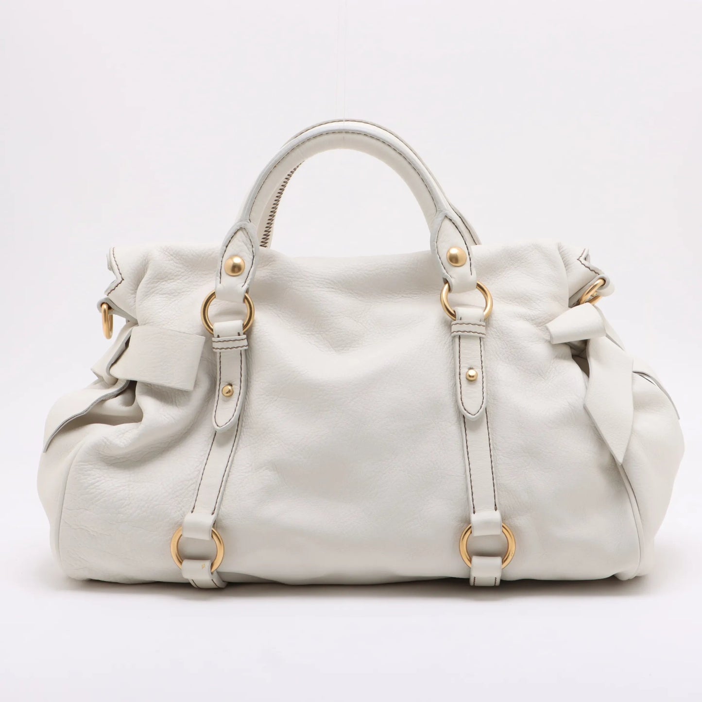 miu miu ivory angel vitello bow bag