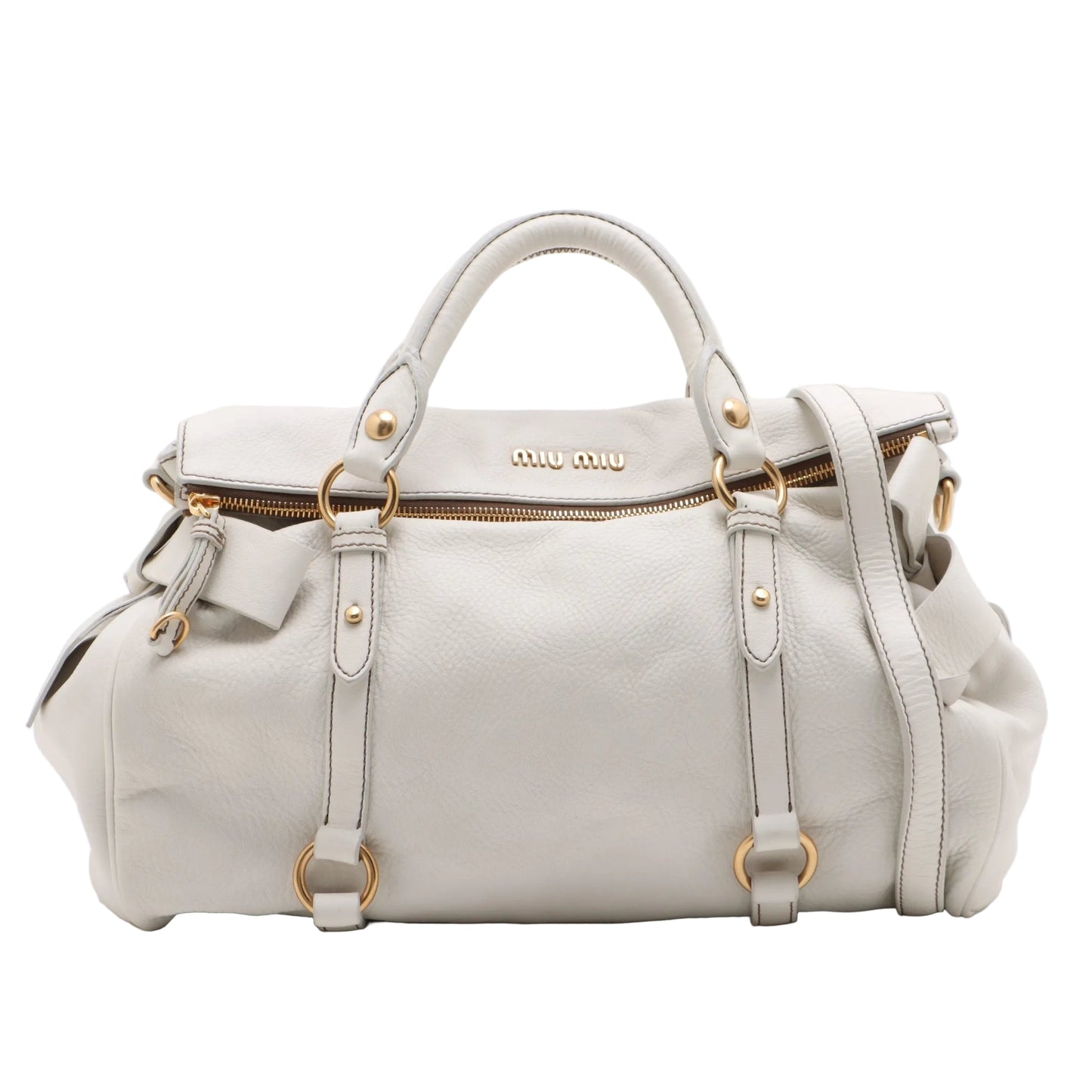 miu miu ivory angel vitello bow bag
