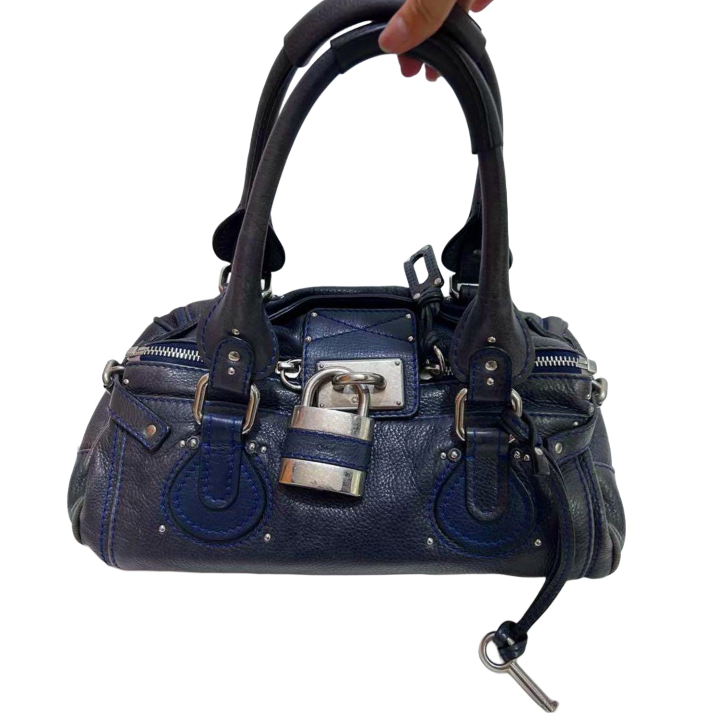 Chloé Mini Paddington, Rare Blue with Silver Hardware