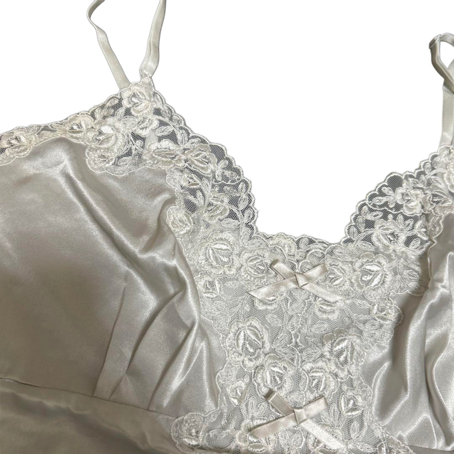 Christian Dior White Lace & Ribbon Bustier Top