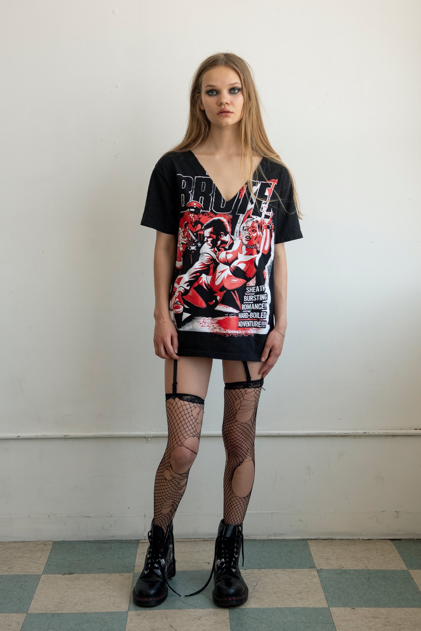 Graphic Print Grunge Tee