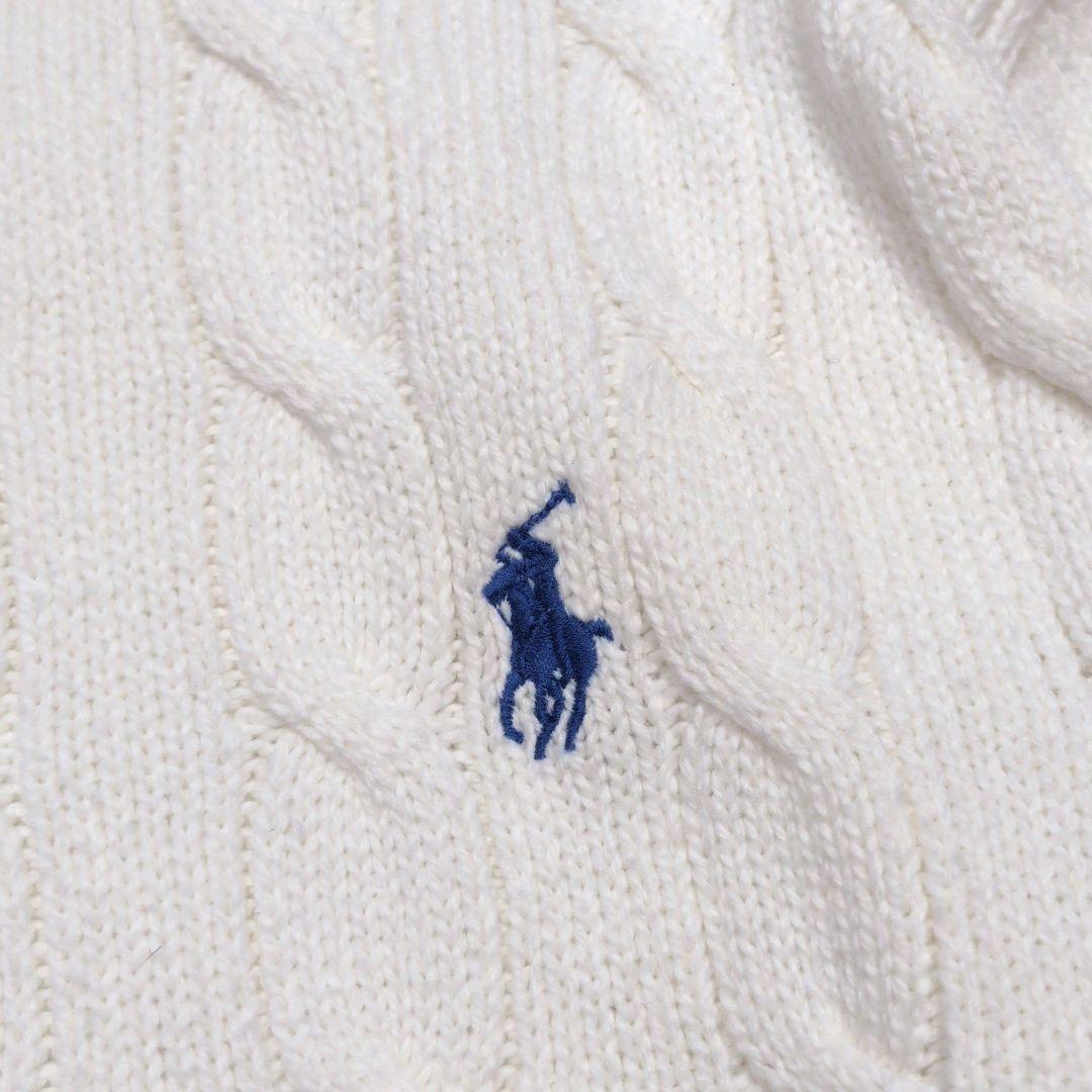 Ralph Lauren White Cable Knit Sweater