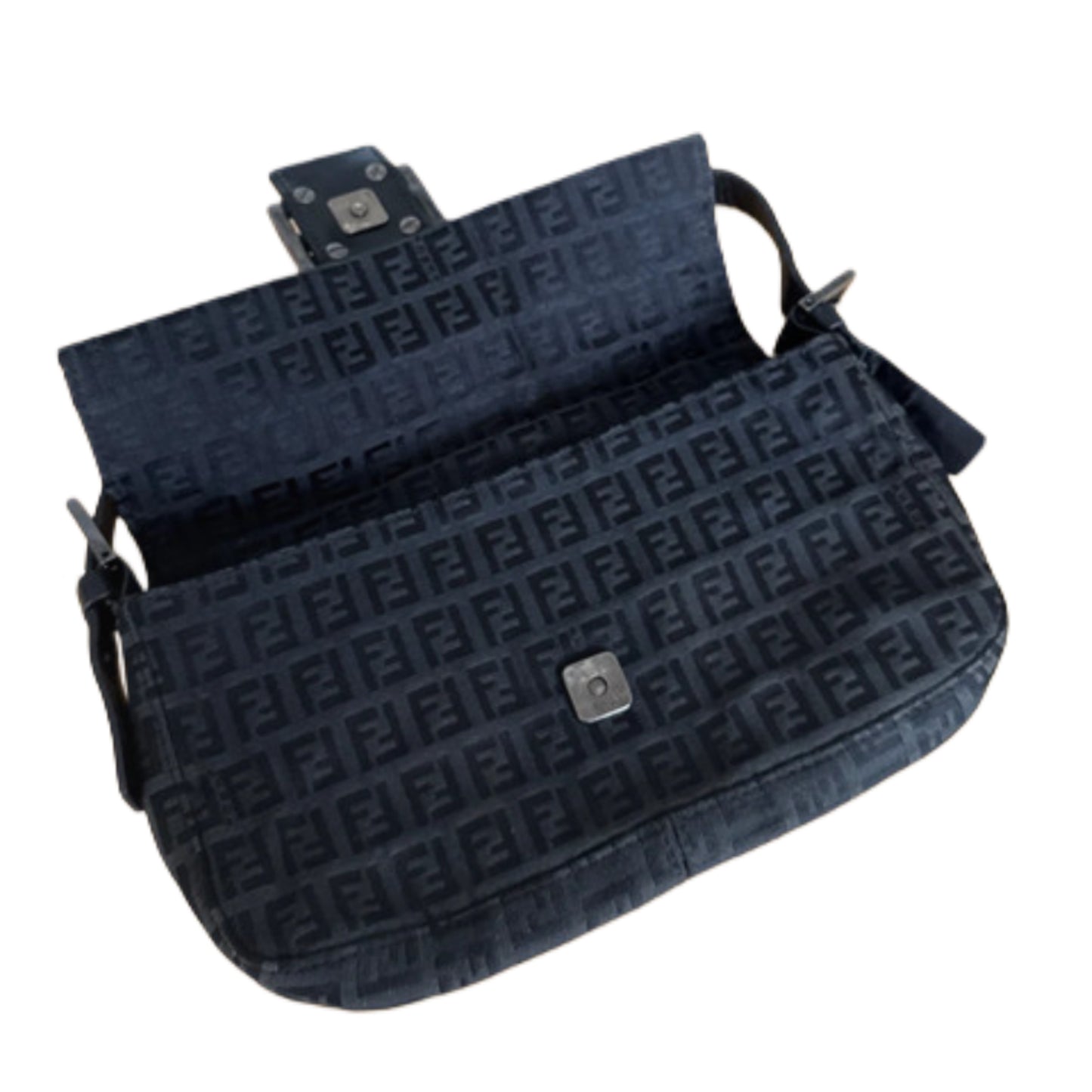 Black Fendi Baguette Zucca