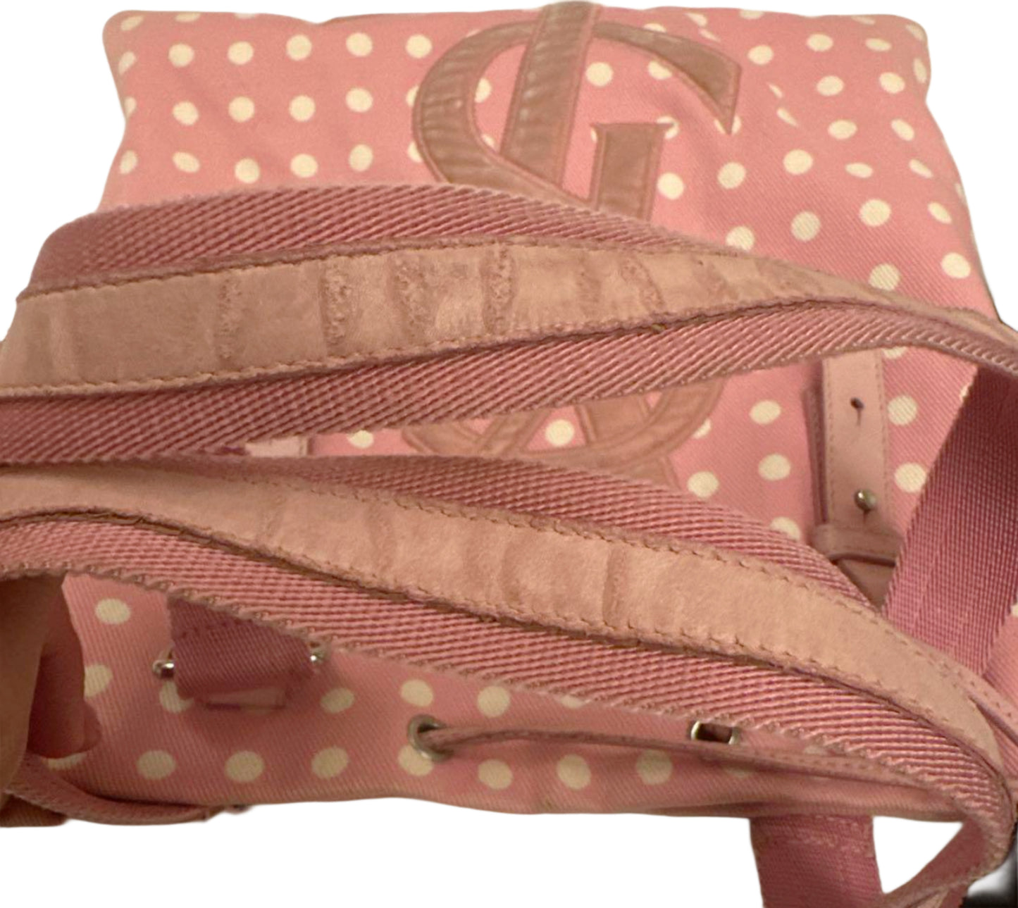 yves saint laurent rive gauche S/S 2005 vintage pink polkadot kahala bag
