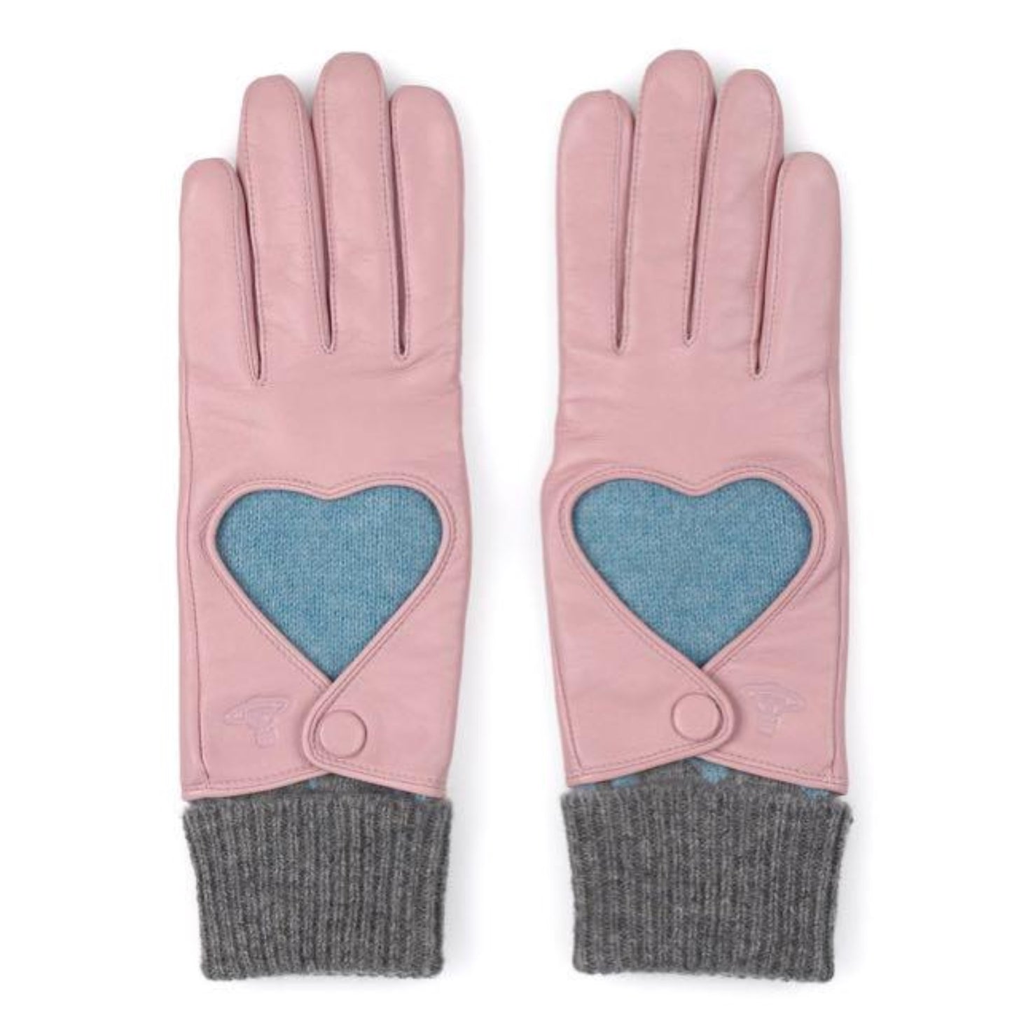 Vivienne Westwood Pink Open Heart Layered Gloves