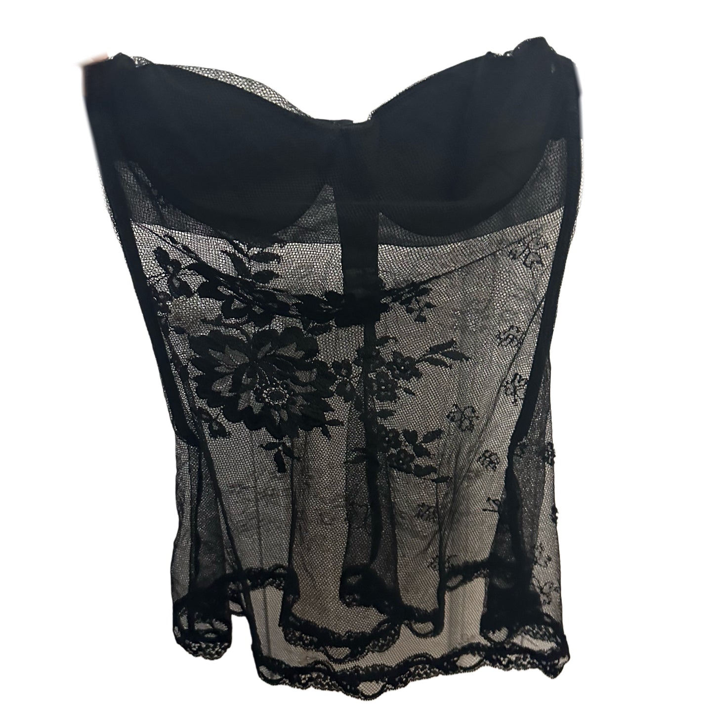 La Perla Strapless Lace Flowy Corset Top