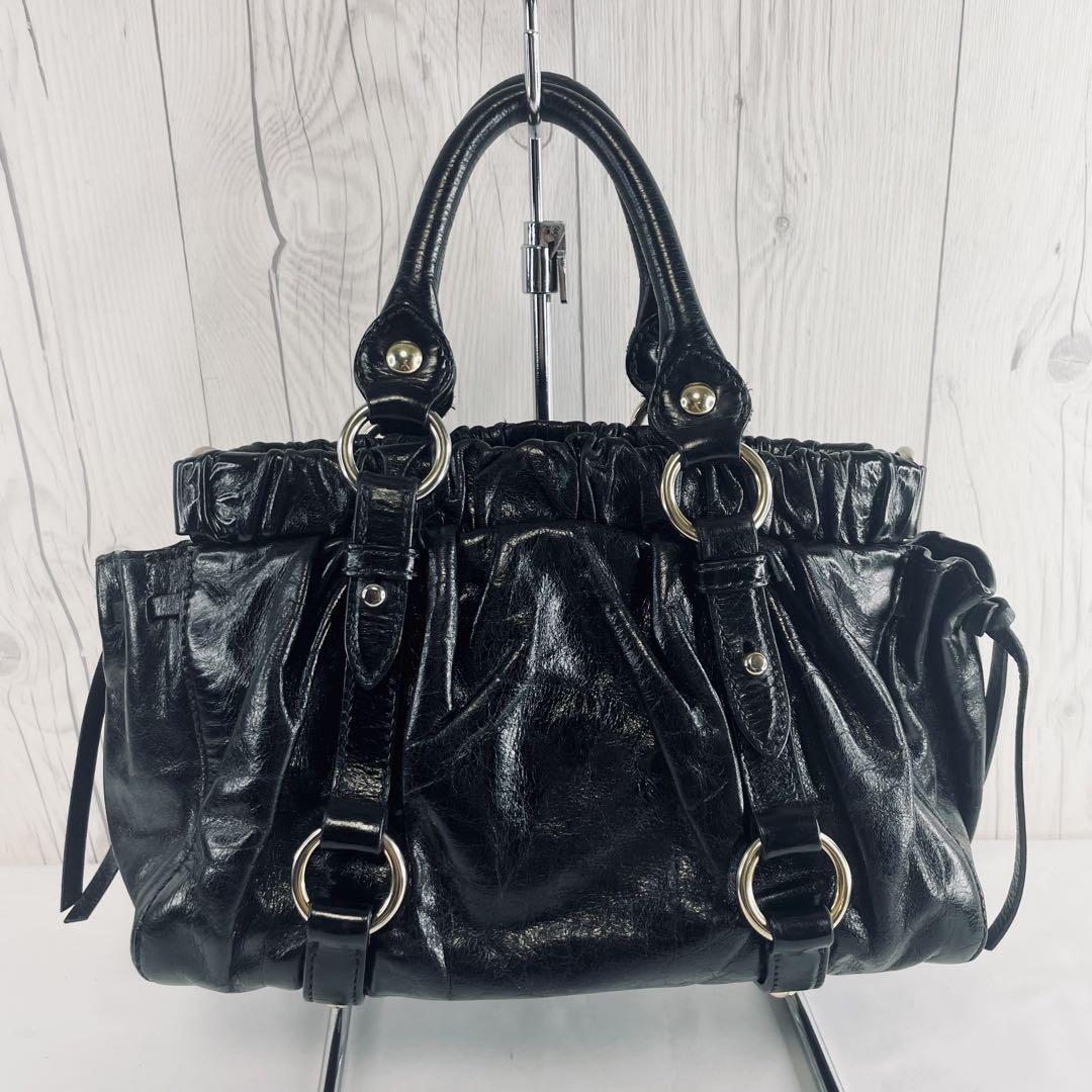 Miu Miu Black Vitello Lux