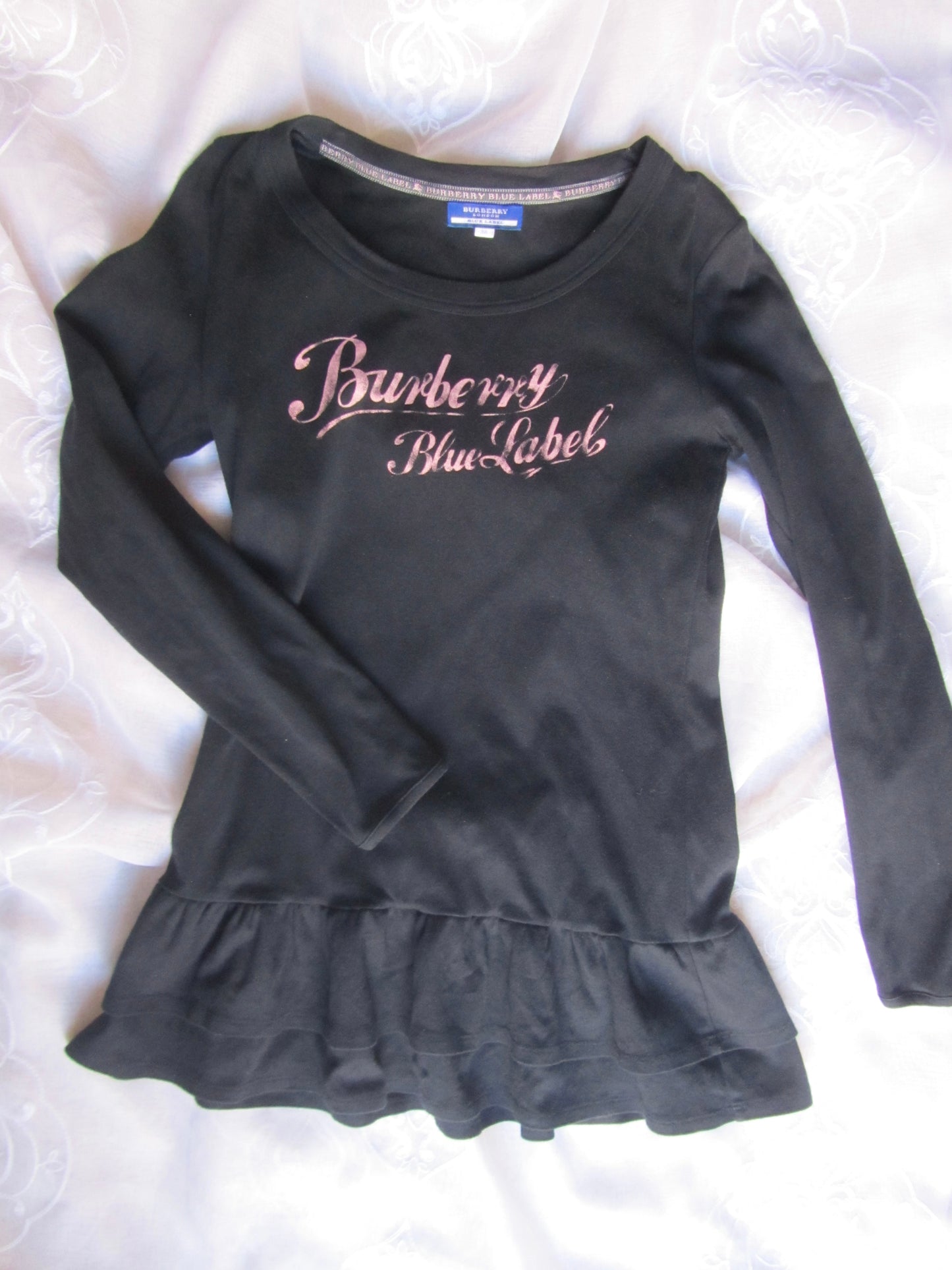 burberry girly ruffled mini dress