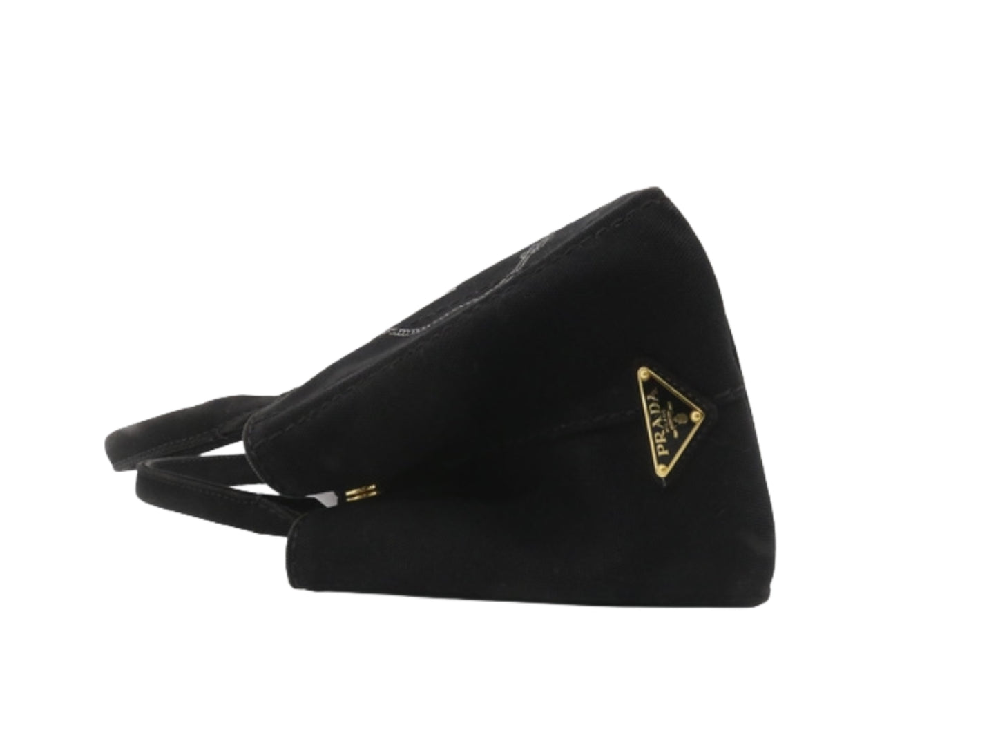 prada black canapa handbag