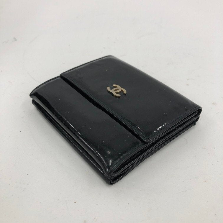 Chanel Black Patent Leather Wallet