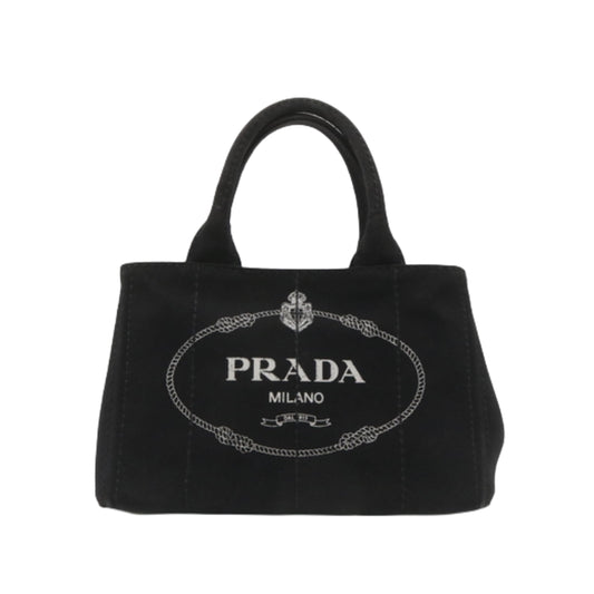 prada black canapa handbag