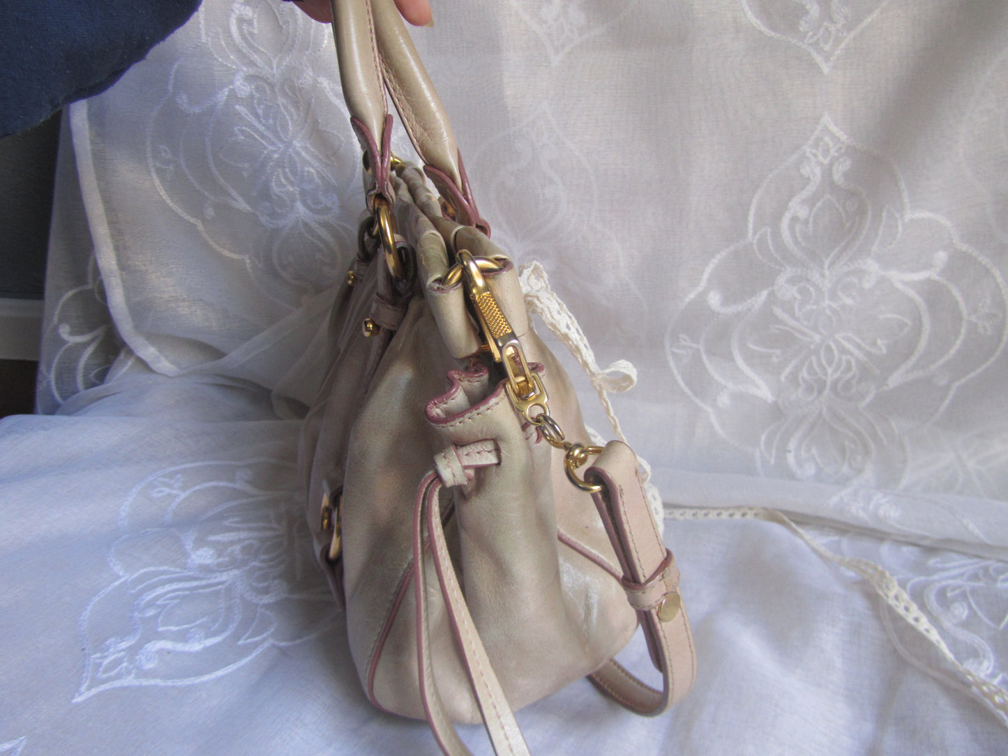 miu miu pale pink vitello lux mini bag