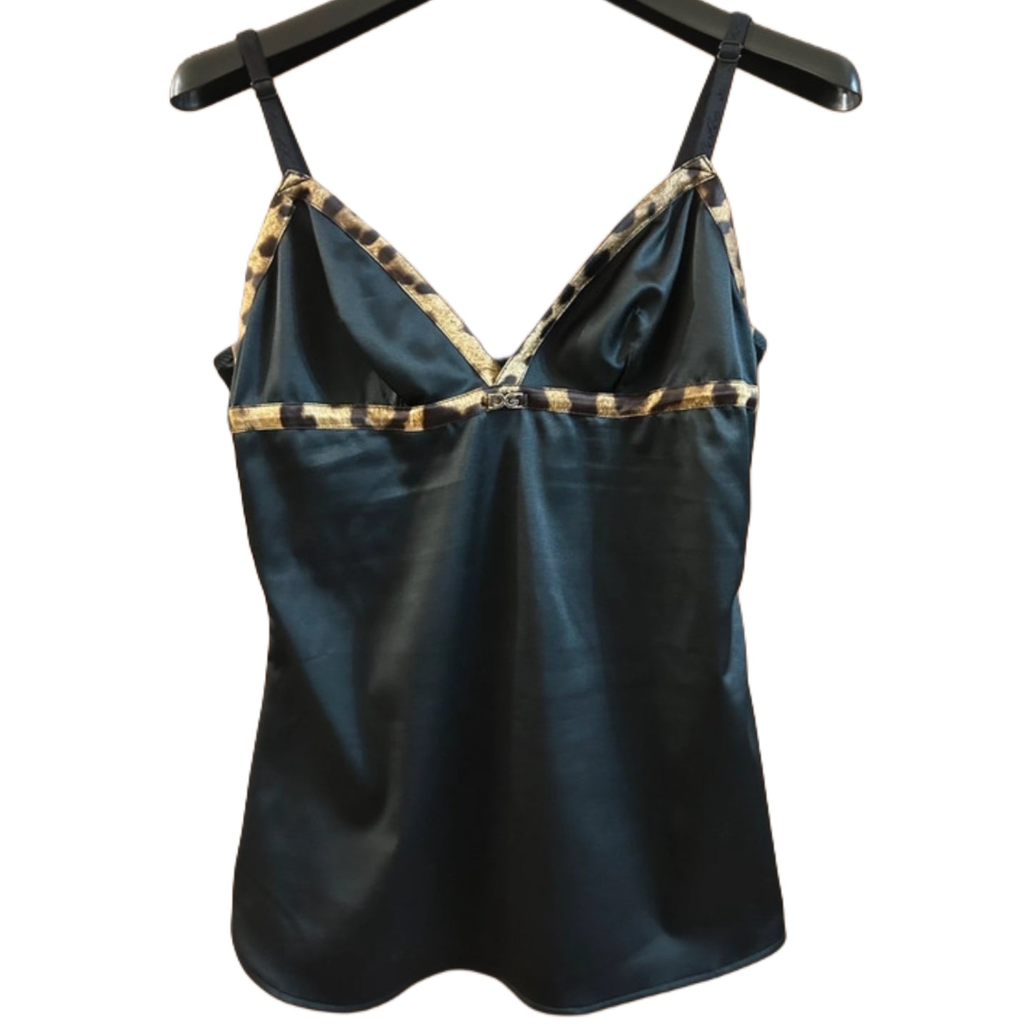 D&G Leopard Print Satin Bustier Top