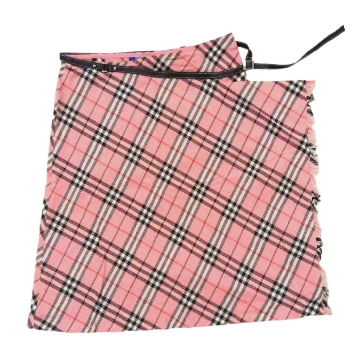 Burberry Iconic Plaid Pink Wrap Skirt