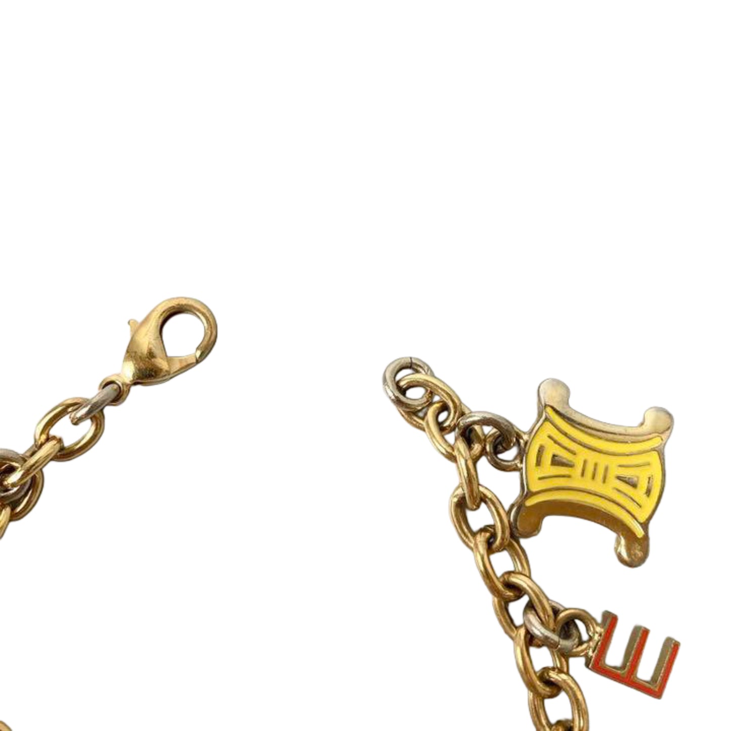 Celine Vintage Stone Charm Bracelet