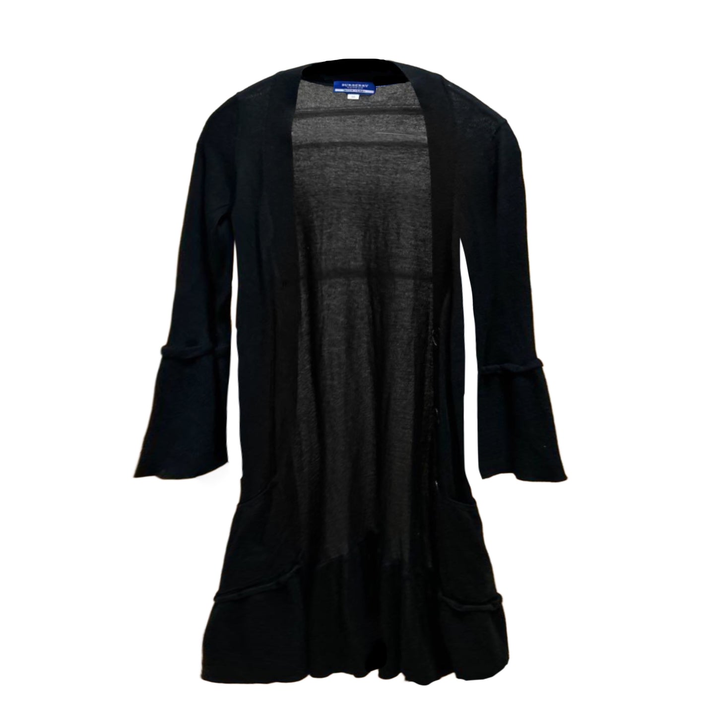 burberry lightweight long cardigan with flared sleeves