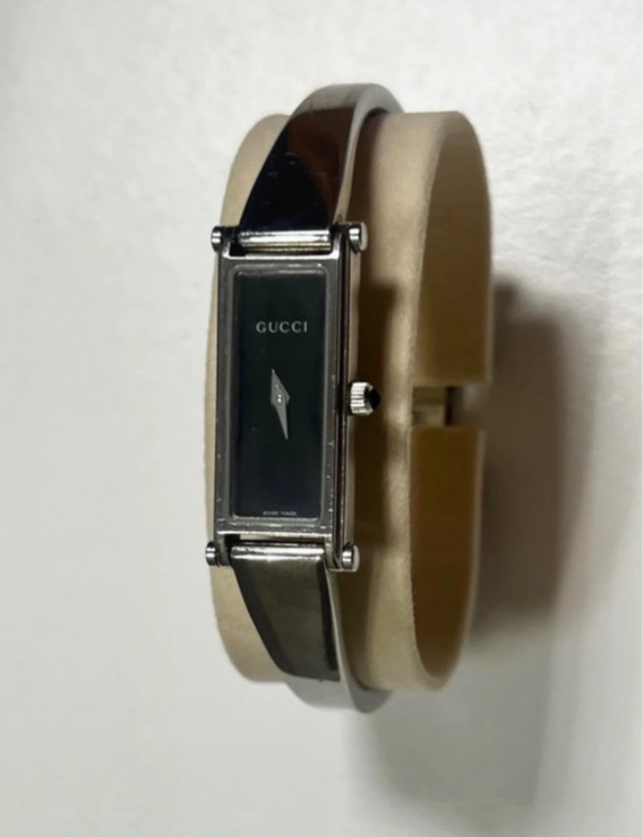 Gucci Classic Black Watch Silver Hardware