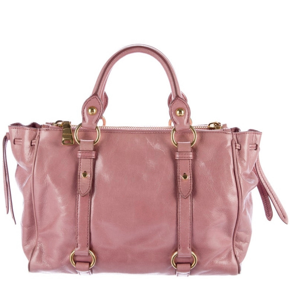 Miu Miu Baby Pink Vitello Shine Bag