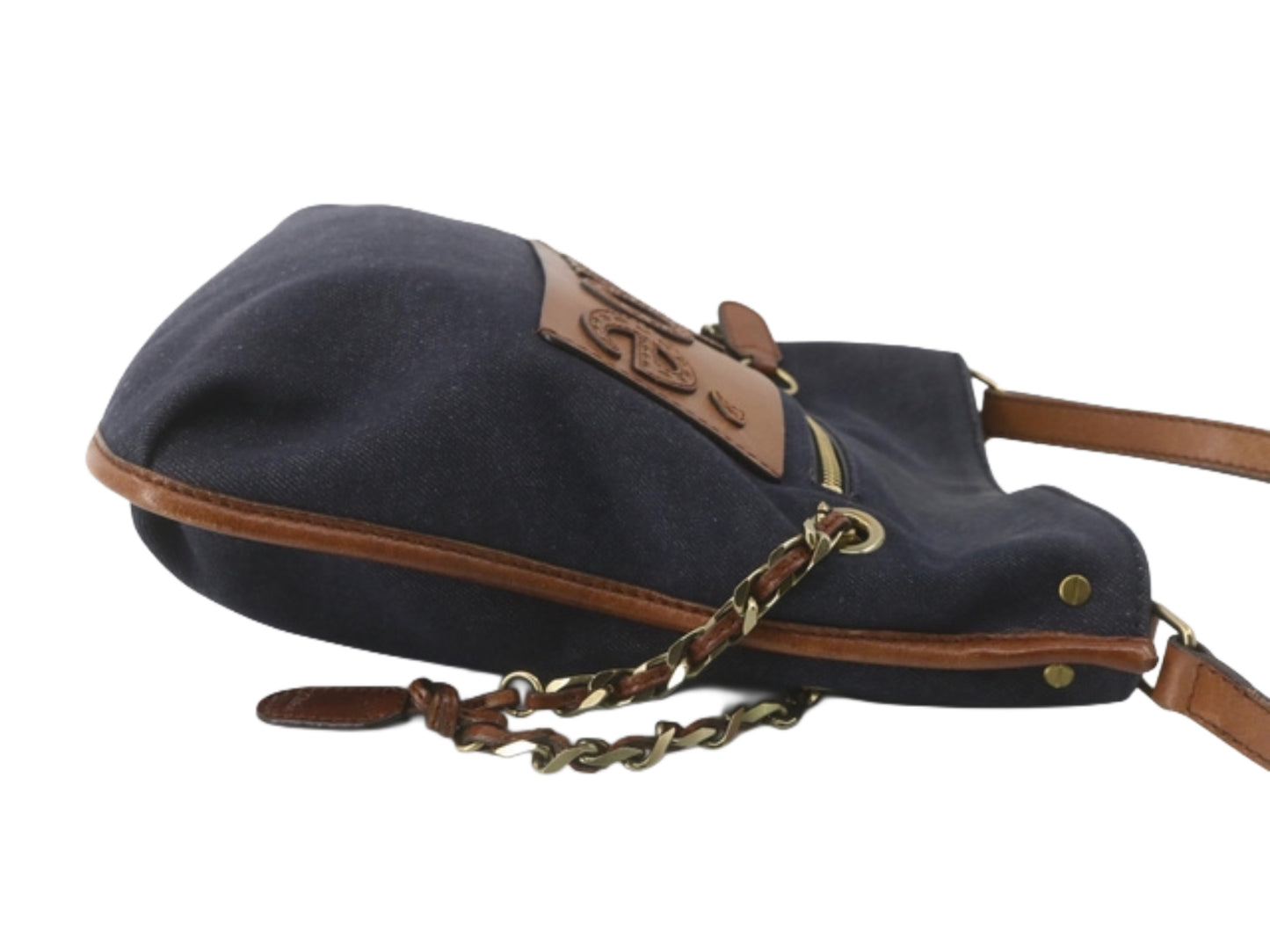chloé boho denim vintage shoulder bag